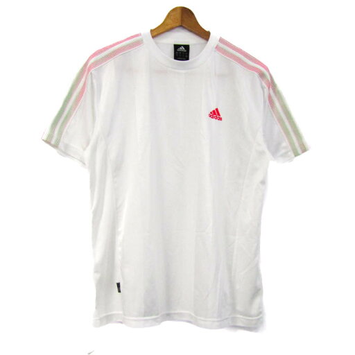 adidas アディダス 半袖Tシャツ トップス スポーツウエア 大きいサイズ 日本製 メンズ Oサイズ ホワイト 【中古】 adidas アディダス 半袖Tシャツ トップス スポーツウエア 大きいサイズ 日本製 メンズ Oサイズ ホワイト 【中古】