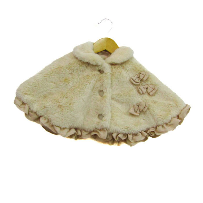 【全品39％OFFクーポン配布中】petit main プティマイン ポンチョ ケープ マント ファー アウター ベビ..