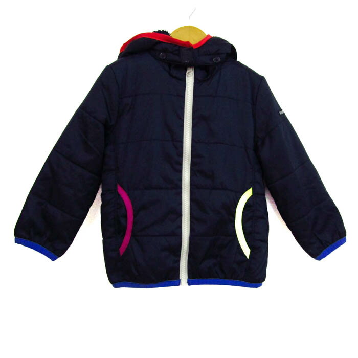 RUGGED WORKS ラゲットワークス ブルゾン フーディジャケット ジャンパー アウター キッズ 女の子用 100サイズ ネイビー 【中古】