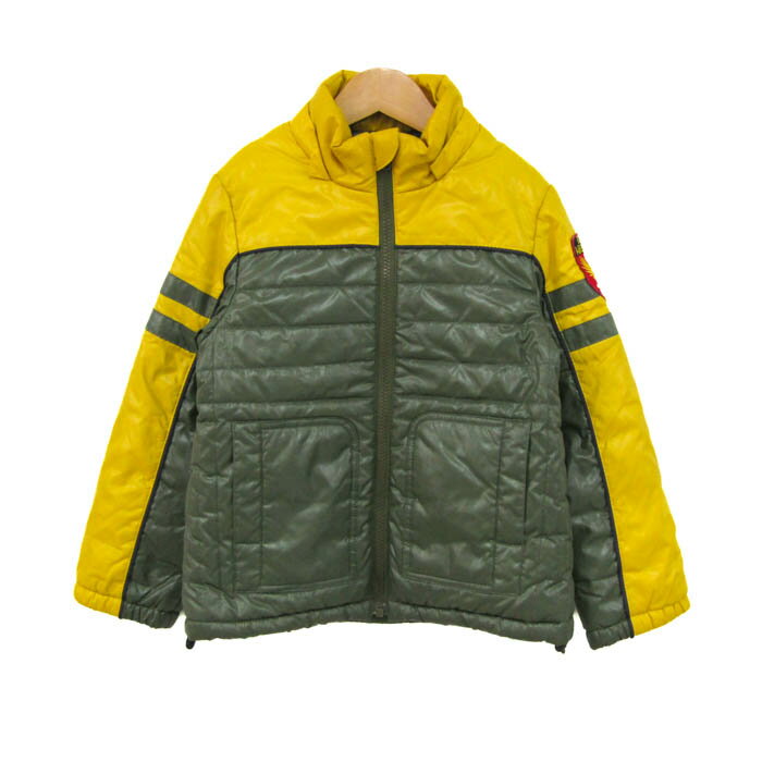 e.a.B エーアーベー ブルゾン ジャケット ジャンパー アウター キッズ 男の子用 120サイズ イエロー×カーキ 【中古】