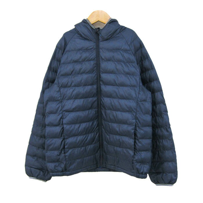 UNIQLO ユニクロ フーディジャケット ジャンパー アウター キッズ 男の子用 150サイズ ネイビー 【中古】