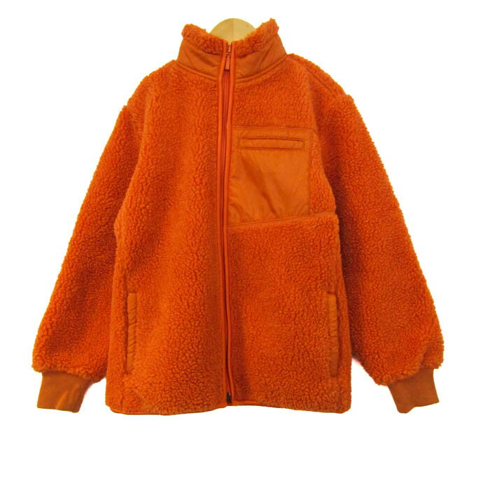 UNIQLO ユニクロ フリース ジップアップ ジャンパー 男の子 キッズ 女の子用 140サイズ オレンジ 【中古】