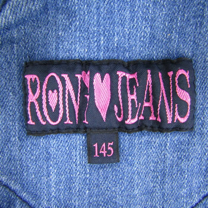 barceのRONI JEANS ロニィジーンズ サロペット デニム カットオフ ジーンズ レースアップ キッズ 女の子用 145サイズ ブルー 【中古】｜アングル3