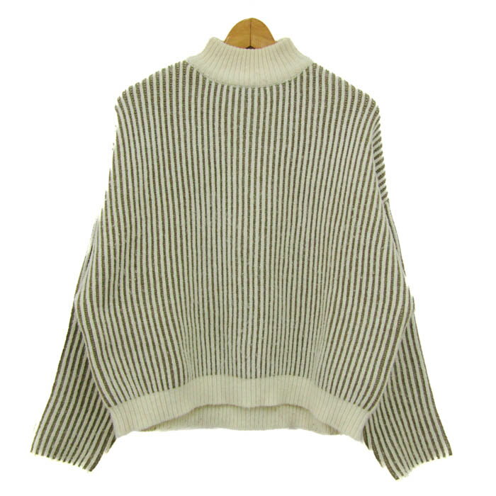 SELECT MOCA セレクトモカ ニット セーター 長袖 ブランド トップス レディース Fサイズ ベージュ×カー..