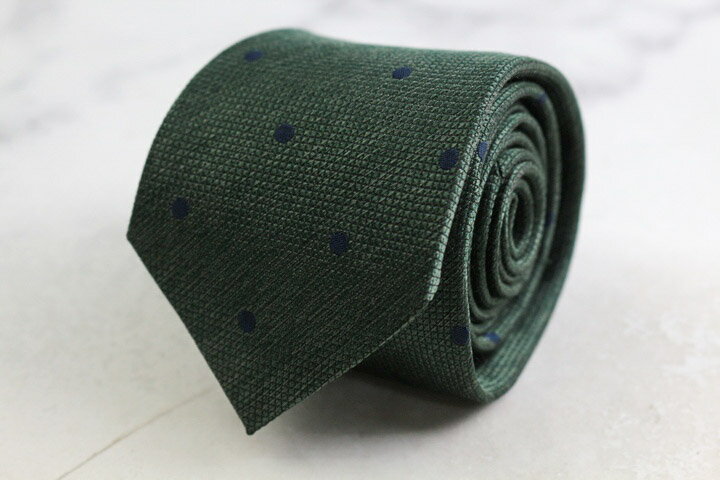SUIT SELECT スーツセレクト ブランドネクタイ チェック柄 ドット 格子柄 シルク PO メンズ カーキ 【中古】