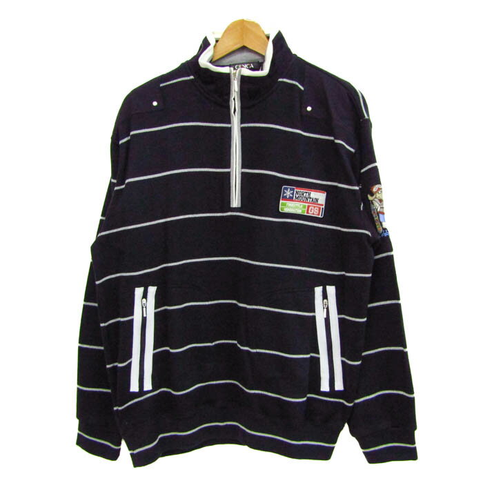 【全品39％OFFクーポン配布中】GENCA ジェンカ スウェット トレーナー トップス ハーフジップ ボーダー..