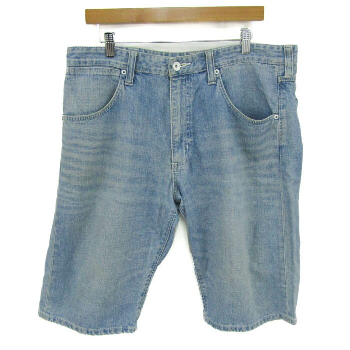 【全品39％OFFクーポン配布中】Wrangler ラングラー デニムパンツ ハーフパンツ 大きいサイズ ボトムス メンズ 36サイズ ブルー 【中古】