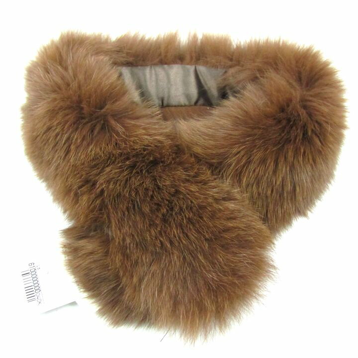 【全品39％OFFクーポン配布中】LUCIFER ルシファー フォックスファー ティペット マフラー 未使用 ブラ..