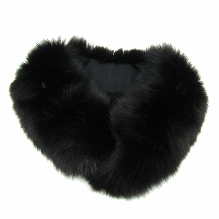 【全品39％OFFクーポン配布中】SAGA FOX サガフォックス ファー ショール ティペット リアルファー ブランド マフラー レディース ダークブラウン 【中古】