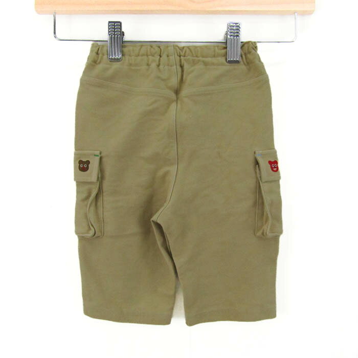 【1000円ポッキリ送料無料】MIKIHOUSE ミキハウス カーゴパンツ ボトムス ストレッチ ホットビスケッツ ベビー 男の子用 90サイズ ベージュ 【中古】 2