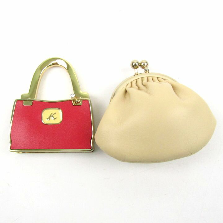 Kitamura キタムラ がま口 コインケース バッグハンガー 2点セット まとめて ブランド レディース 【中..