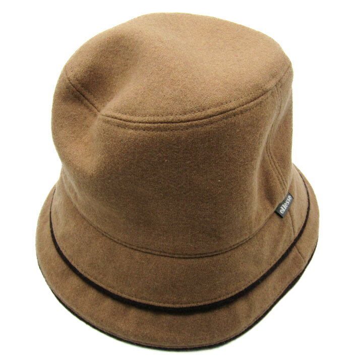 ellesse エレッセ バケットハット ウール混 帽子 ブランド メンズ 57.5cmサイズ ブラウン 【中古】