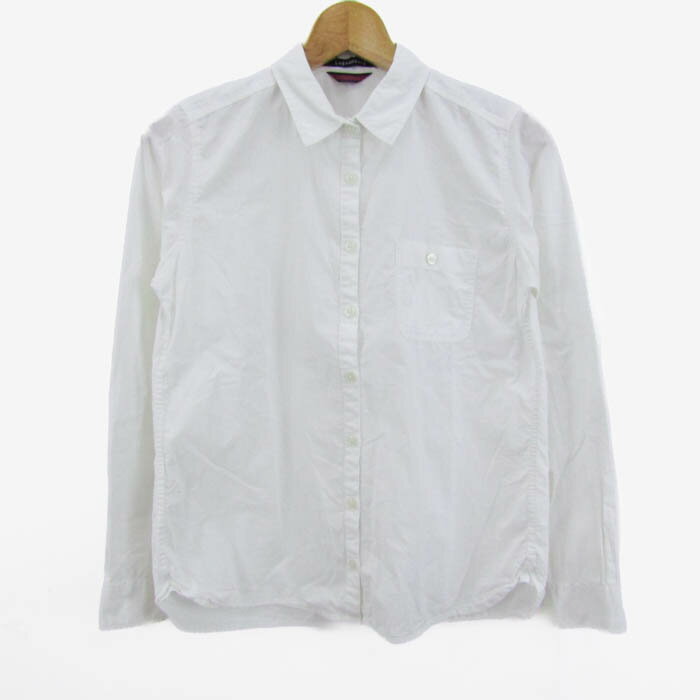 Lugnoncure ルノンキュール 長袖シャツ コットン100% ブランド トップス 白 レディース Mサイズ ホワイト 【中古】