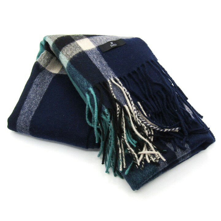 【全品39％OFFクーポン配布中】INED イネド マフラー ストール チェック ブランド レディース ネイビー..