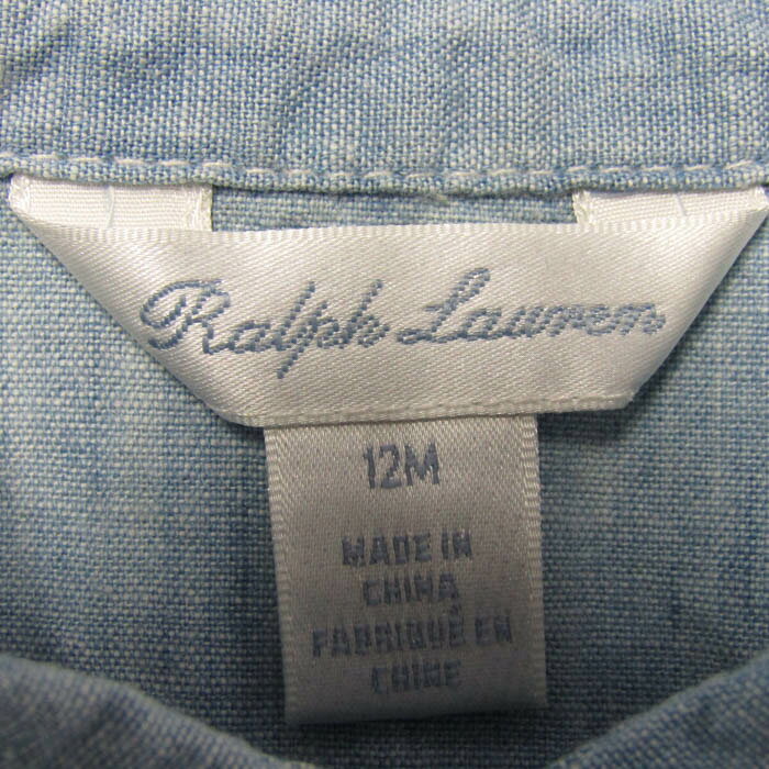 RALPH LAUREN ���ե������ ���ԡ��� �Ρ����꡼�� �ȥåץ� �٥ӡ� ���λ��� 12M������ �������֥롼 ����š�