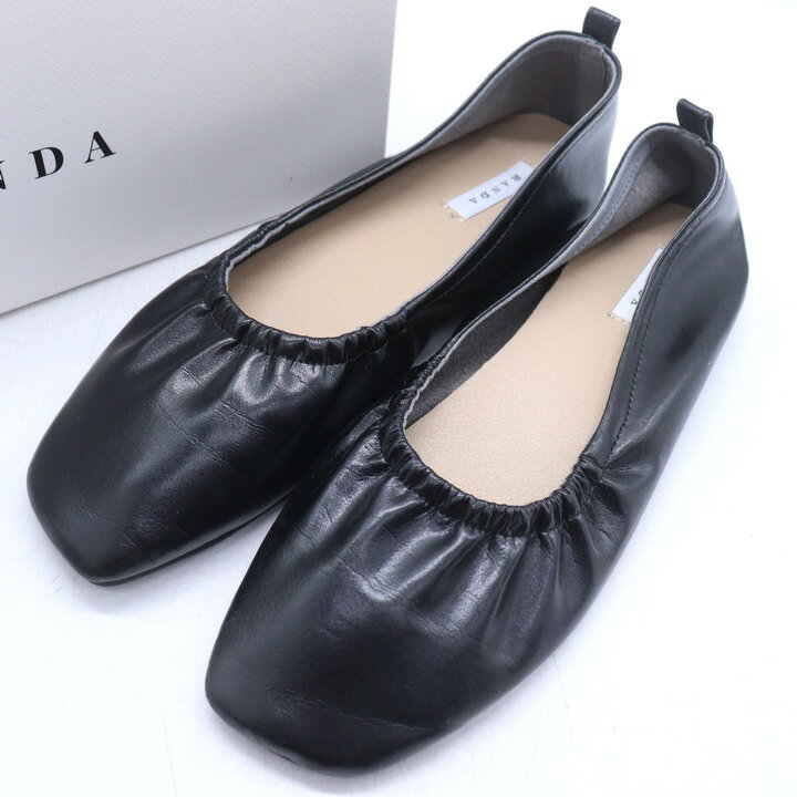 RANDA ランダ バレエシューズ フラットシューズ 靴 黒 レディース Sサイズ ブラック 【中古】