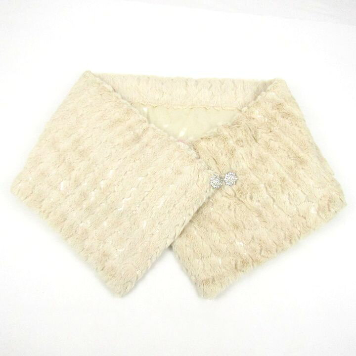 POWDER SUGAR パウダーシュガー スパンファーストール ビジュー ティペット マフラー ブランド レディ..