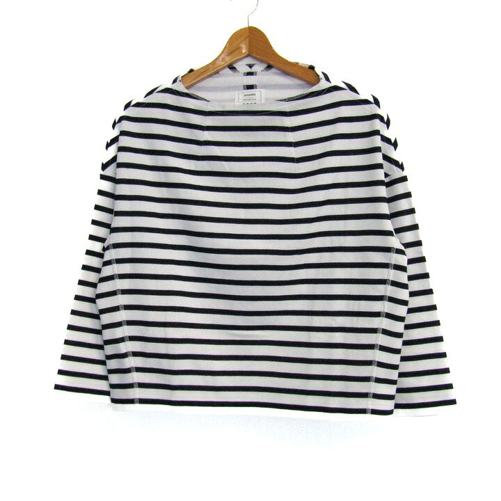 Rakuten - 【期間限定50％OFF】PLST プラステ 長袖Tシャツ ブランド セオリー トップス 白 レディース 2サイズ ホワイト×ネイビー 【中古】