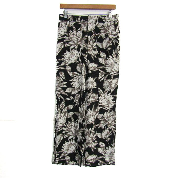 Cropped Pants - Banana Republic バナナリパブリック ロングパンツ 未使用 ボトムス 黒 白 レディース 2サイズ ブラック×ブラウン×ホワイト 【中古】
