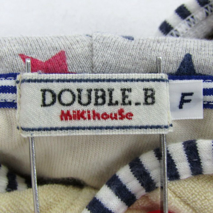 【全品39％OFFクーポン 1/24 20:00〜1/29 01:59まで】MIKIHOUSE ミキハウス ポンチョ ジャケット アウター ベビーマント ダブルビー ベビー 男の子用 F(70-90)サイズ クリーム 【中古】