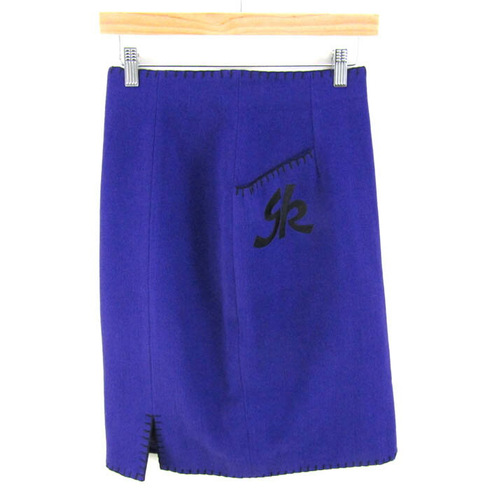 樂天商城 - ITALIYA 伊太利屋 スカート ボトムス ステッチ ウール アンゴラ混 レディース 9サイズ パープル 【中古】