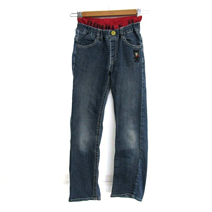Long-Trousers, Trousers - MIKIHOUSE ミキハウス ダブルB デニム パンツ ボトムス 男の子 キッズ 女の子用 130サイズ ブルー 【中古】