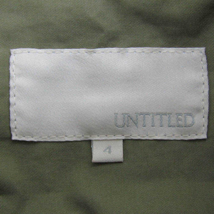 barceのUNTITLED アンタイトル ミリタリーコート アウター シャツジャケット 大きいサイズ レディース 4サイズ カーキ 【中古】｜アングル3
