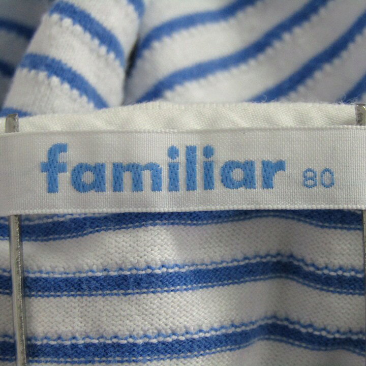 Familiar ファミリア 長袖Tシャツ トップス　ボーダー　日本製 ベビー 女の子用 80...
