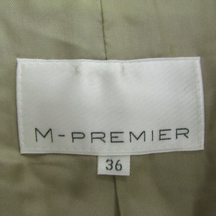 【6/20 20:00〜39％OFFクーポン配布中】M-premier エムプルミエ ウールトレンチコート アンゴラ/カシミヤ混 ブランド アウター 日本製 レディース 36サイズ ベージュ 【中古】 3
