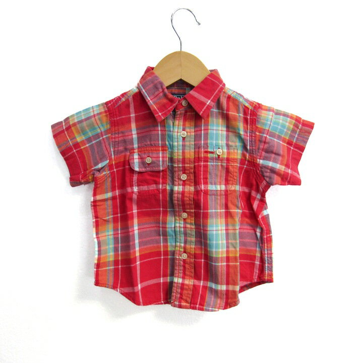Polo by Ralph Lauren ポロバイラルフローレン 長袖シャツ コットン100% ブランド トップス 赤 ベビー 男の子用 18Mサイズ レッド 