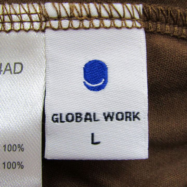 GLOBAL WORK グローバルワーク サテンランダムプリーツスカート ボトムス レディース Lサイズ ブラウン 【中古】 barce-13269061 barce サンプル画像3