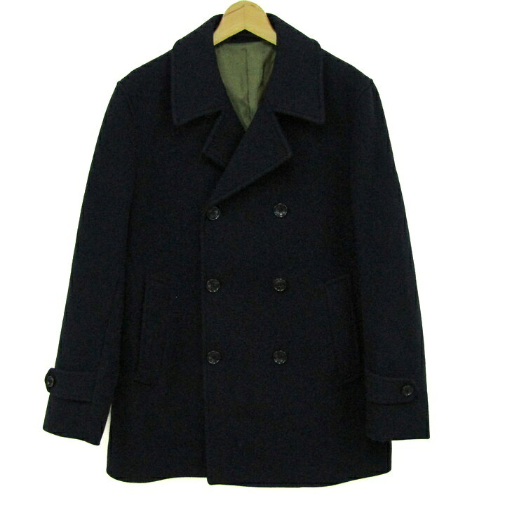【美品】BEAUTY&YOUTH ネイビー ピーコート Lサイズ BEAUTY&YOUTH UNITED ARROWS ビューティーアンドユース ユナイテッド