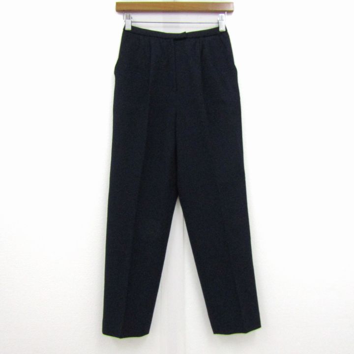 樂天商城 - Leilian レリアン テーパードパンツ ボトムス スラックス ウール 日本製 レディース 7サイズ ネイビー 【中古】