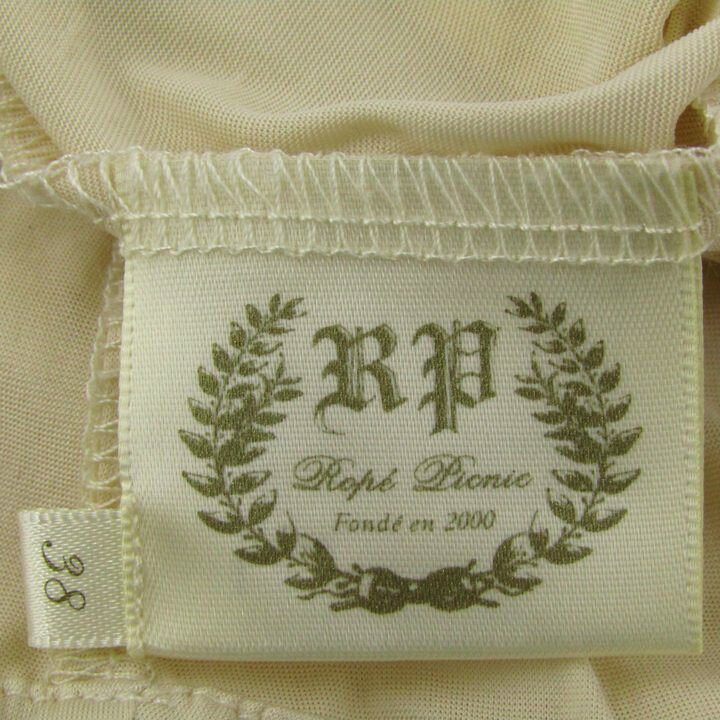 ROPE PICNIC ロペピクニック ブラウス シャツ 長袖 レース トップス レディース Mサイズ ベージュ×ネイビー 【中古】 barce-13270724 barce サンプル画像3