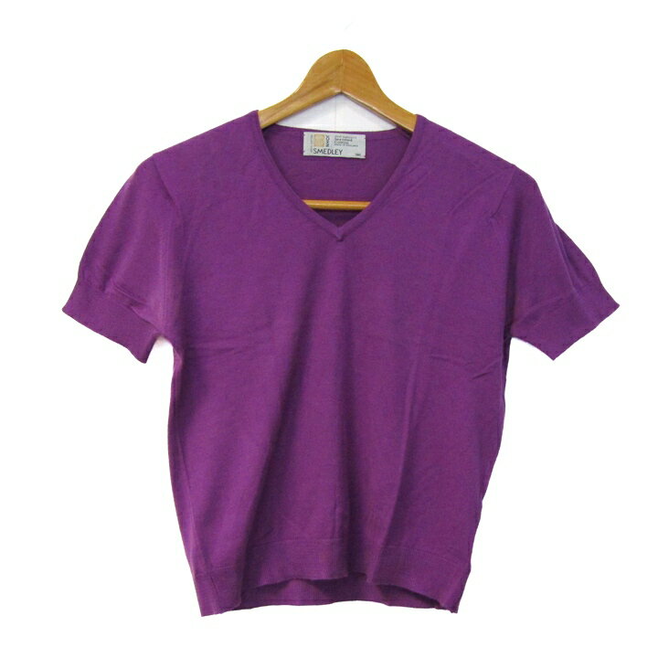 JOHN SMEDLEY ジョンスメドレー カーディガン S 紫 【古着】【中古】【送料無料】 JOHN SMEDLEY - JOHN SMEDLEY ジョンスメドレー カーディガン S 紫
