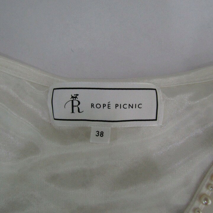ROPE PICNIC ロペピクニック カットソー シャツ 長袖 レース トップス 白 レディース 38サイズ ホワイト 【中古】 barce-13273215 barce サンプル画像3