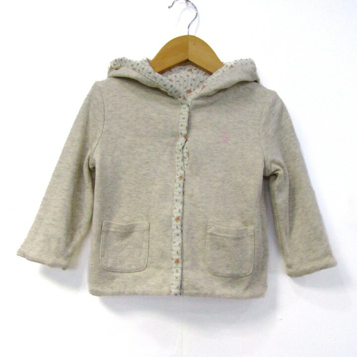 Rakuten - RALPH LAUREN ラルフローレン フード付きジャケット リバーシブル アウター ベビー 女の子用 18Mサイズ ベージュ 【中古】