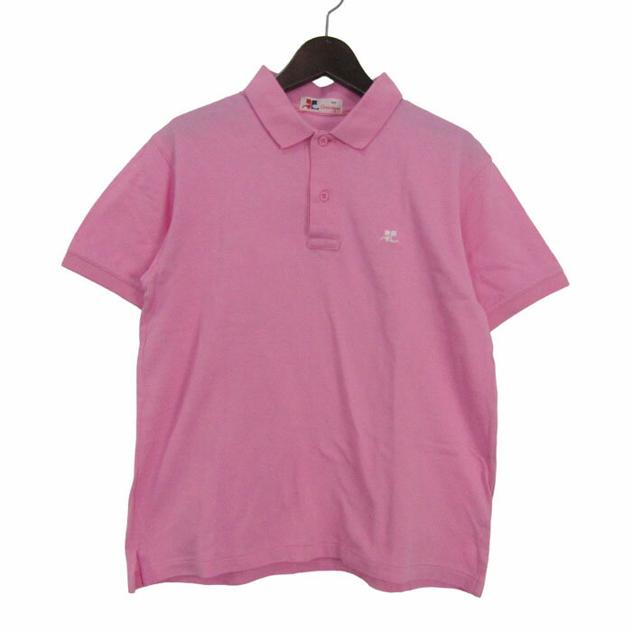 Polo Shirt - 【39％OFFクーポン配布中】courreges クレージュ ポロシャツ 半袖 ロゴ トップス キッズ 女の子用 160サイズ ピンク 【中古】