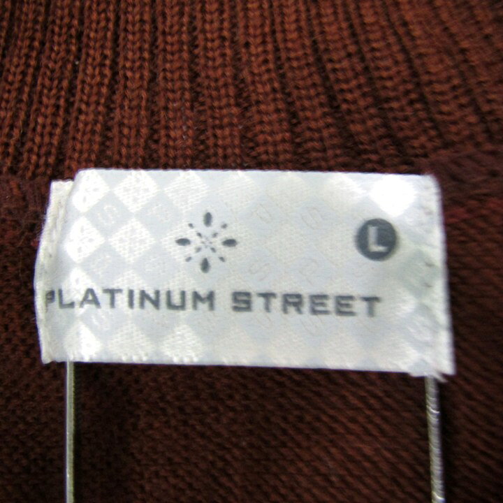 platinum street プラチナストリート ニットベスト ウール混 ゴルフウエア アウタ...