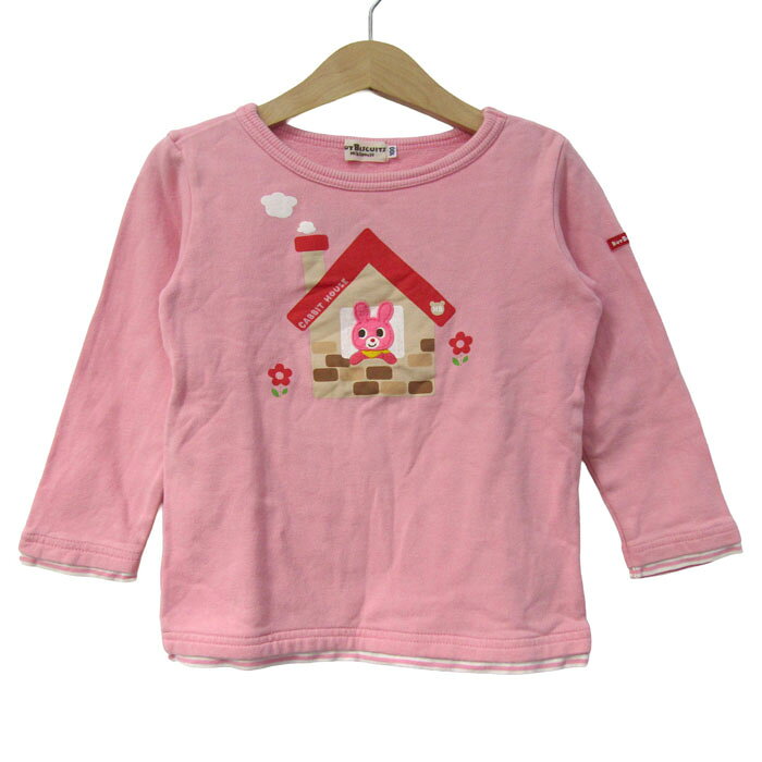 Rakuten - 【期間限定50％OFF】MIKIHOUSE ミキハウス スウェット トレーナー トップス 長袖 ホットビスケッツ キッズ 女の子用 100サイズ ピンク 【中古】