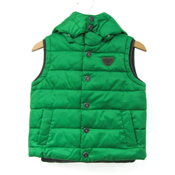ARMANI JUNIOR アルマーニジュニア ベスト ジャケット アウター 中綿入り フード付...
