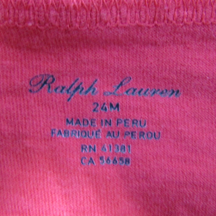 RALPH LAUREN ラルフローレン 半袖Tシャツ トップス ロゴT ベビー 男の子用 24Mサ...