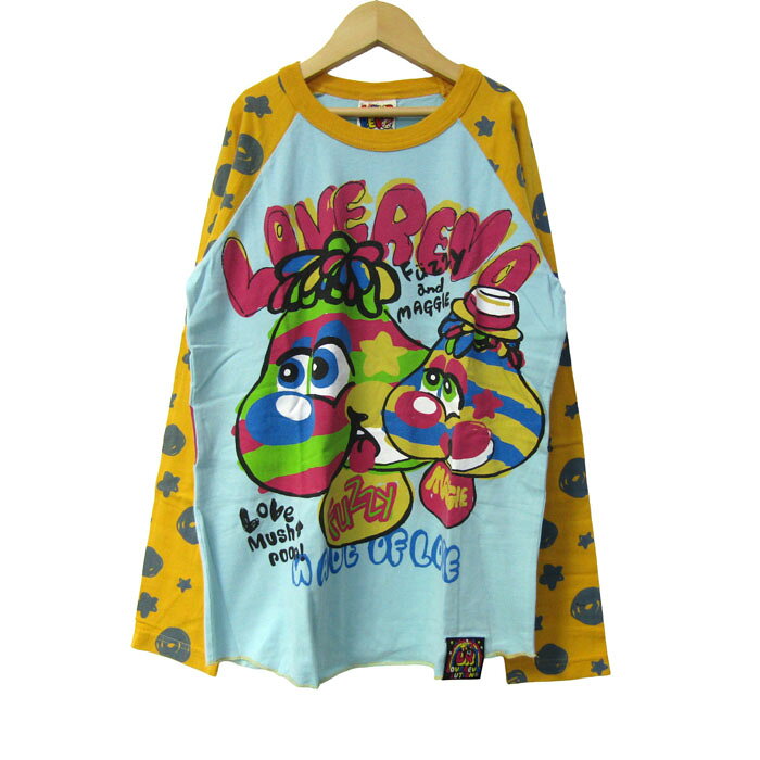 乐天商城 - 【6/20 20:00〜39％OFFクーポン配布中】LOVE REVOLUTION ラブレボリューション 長袖Tシャツ トップス ラグランT 未使用品 キッズ 男の子用 M(160)サイズ マルチカラー 【中古】