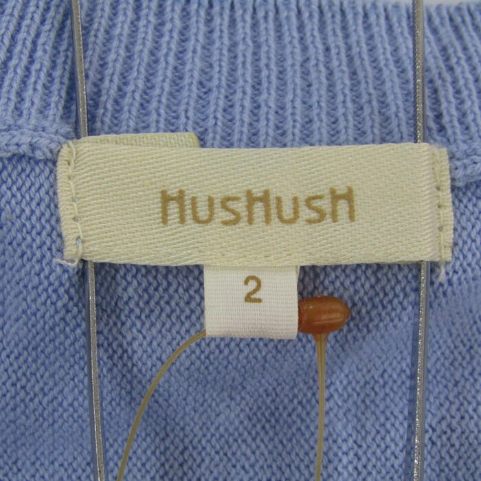 barceのHusHusH ハッシュアッシュ チュニック ニット トップス ドルマンスリーブ レディース Mサイズ ブルー 【中古】｜アングル3