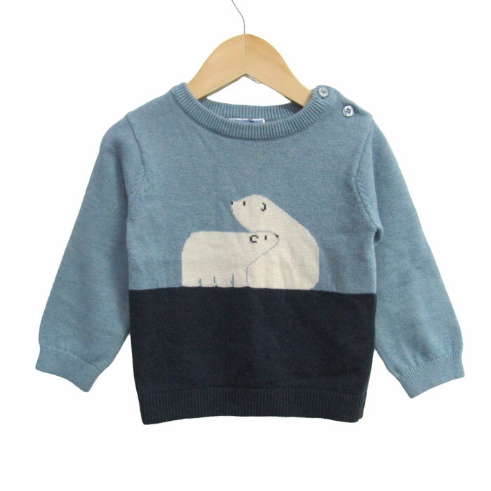 Jacadi ジャカディ ニット トップス 長袖 セーター シロクマ ベビー 男の子用 24M/...