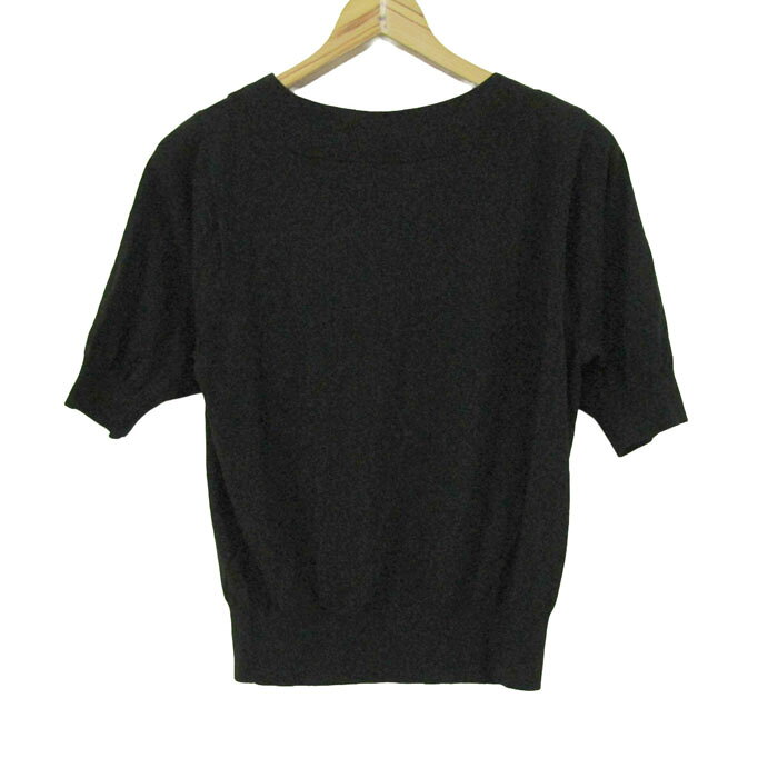 ROPE PICNIC ロペピクニック ニット トップス 半袖 ボウタイ レディース 38サイズ ブラック 【中古】 barce-13279497 barce サンプル画像2