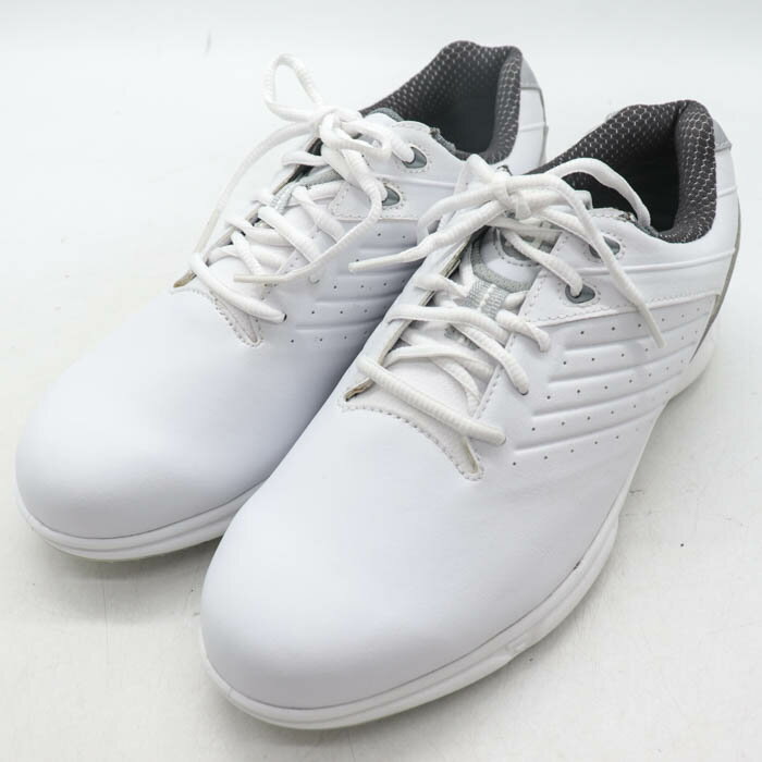 乐天商城 - 【6/20 20:00〜39％OFFクーポン配布中】FootJoy フットジョイ ゴルフシューズ 59700J 靴 シューズ 白 レディース 24.5サイズ ホワイト×グレー 【中古】