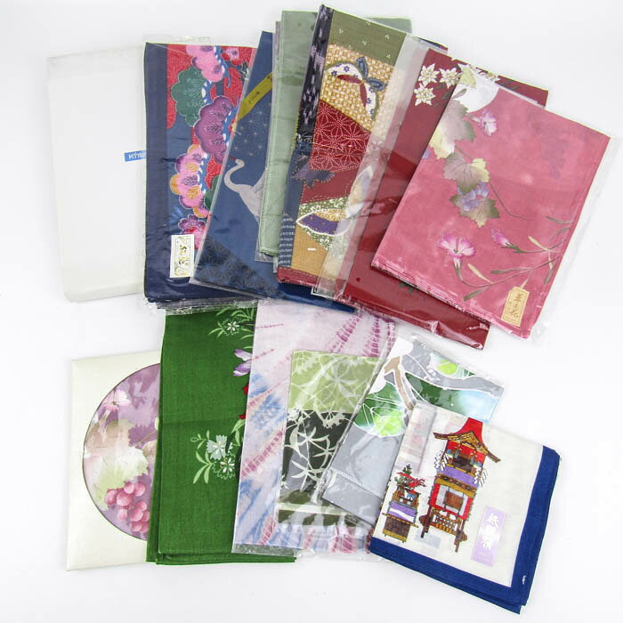 goods ハンカチ・風呂敷など 13点セット 未使用有 和柄 和小物 祇園祭 わさび染など まとめて 大量 レディース 【中古】