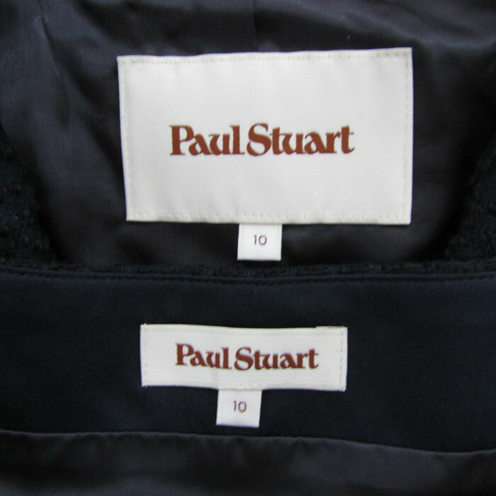 barceのPAUL STUART ポールスチュアート セットアップ 上下セット ジャケット スカート 大きいサイズ レディース 10サイズ ブラック 【中古】｜アングル3