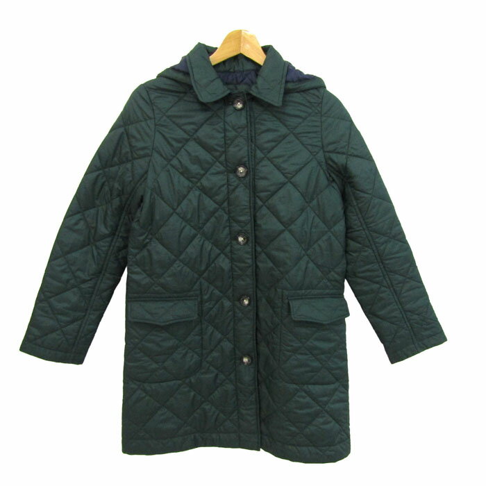 乐天商城 - AIGLE エーグル キルティングコート 中綿コート アウター レディース Mサイズ グリーン 【中古】